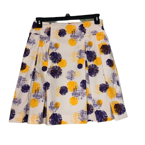 Lavia Dresses & Skirts - Lavia 18 Artsy Dot Patterned Pleated  Skirt Medium Pockets